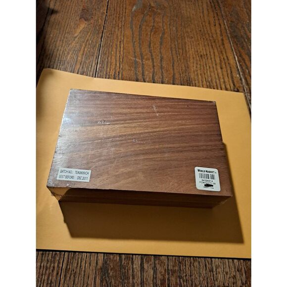 Hand-Picked Teas of China Plantation Sealed Carved Wood Asian Oriental Box - Picture 4 of 5